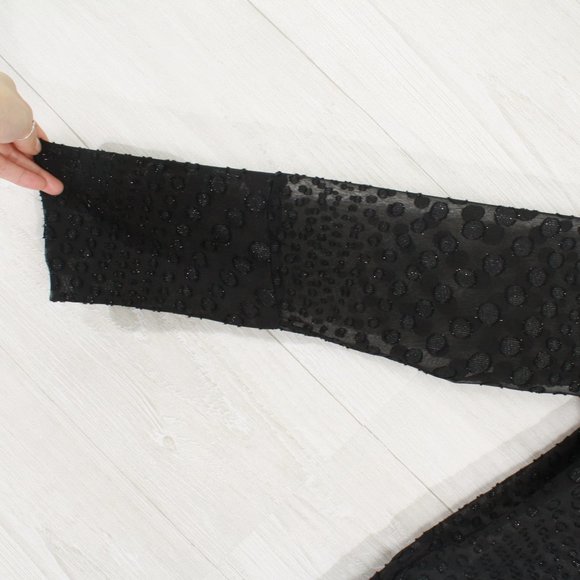 SOLD OUT!!   Next Sheer Lurex Swiss Dot Blouse - Picture 4 of 8